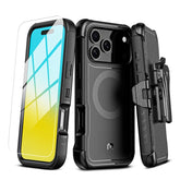 MyBat Pro Maverick Series MagSafe Case with Holster and Tempered Glass for Apple iPhone 17 Pro Max